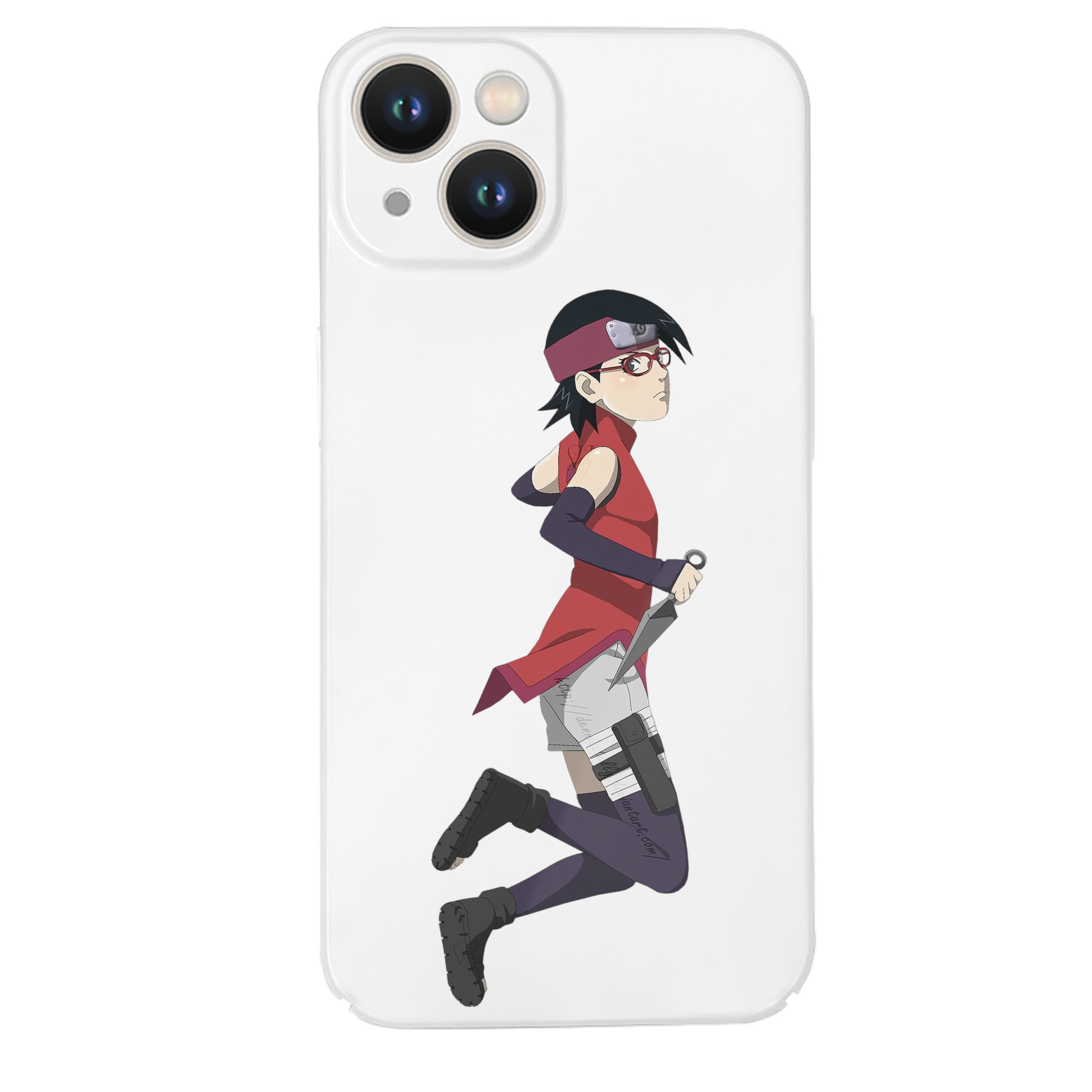 （画像用） NARUTO -ナルト- うちは サラダ Uchiha Sarada 【iPhone 14シリーズ対応】ハードケース